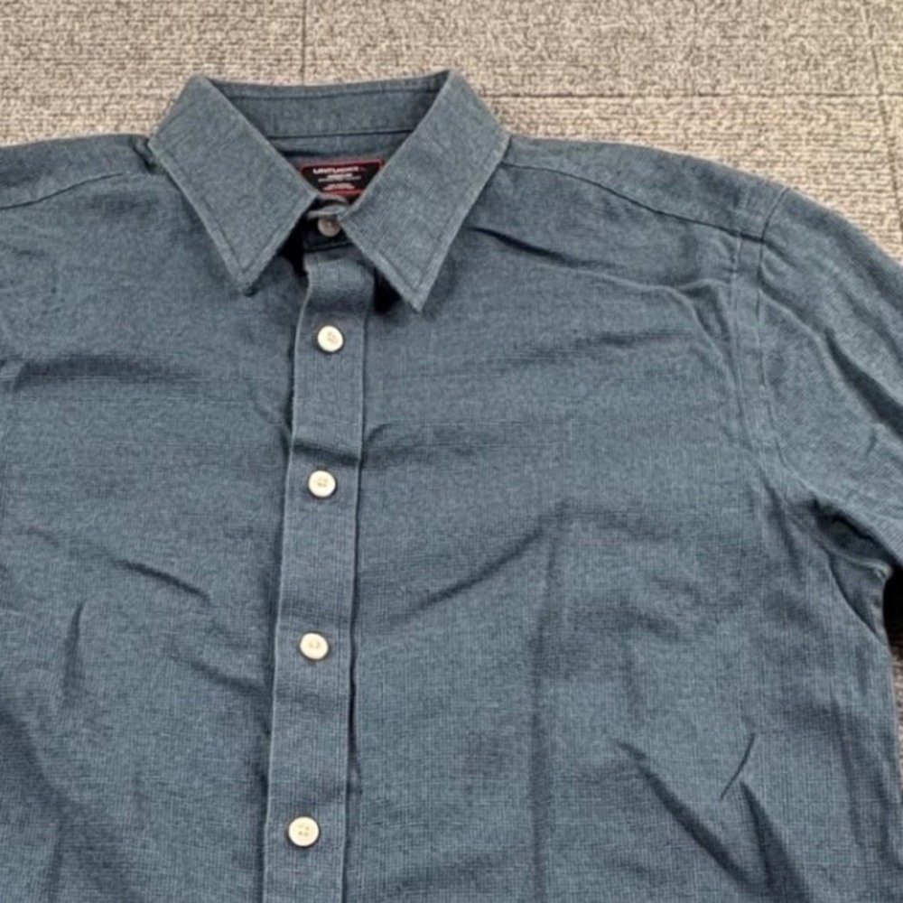 UNTUCKit Veneto Teal Shirt Mens Medium Slim Fit Wrinkle Free Cotton 40250